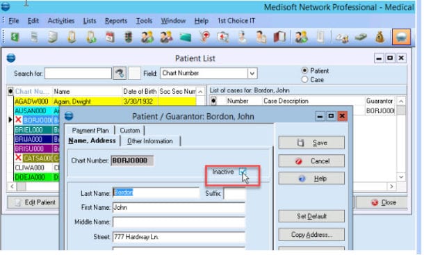 How to set back as an Active Patient in Medisoft | Medisoft on the Cloud